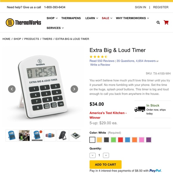 Thermoworks Kitchen Timer Thermoworks Extra Big Extra Loud Timer New In Packaging Poshmark